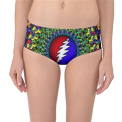 Grateful Dead Mid-waist Bikini Bottoms by Sapixe