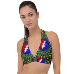 Grateful Dead Halter Plunge Bikini Top by Sapixe