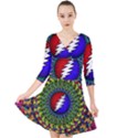 Grateful Dead Quarter Sleeve Front Wrap Dress View1