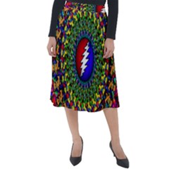 Grateful Dead Classic Velour Midi Skirt  by Sapixe