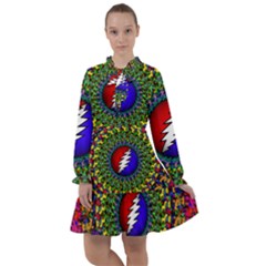 Grateful Dead All Frills Chiffon Dress by Sapixe