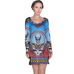 Grateful Dead Wallpapers Long Sleeve Nightdress by Sapixe