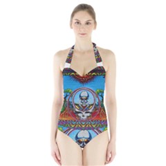 Grateful Dead Wallpapers Halter Swimsuit by Sapixe