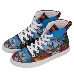 Grateful Dead Wallpapers Women s Hi-top Skate Sneakers by Sapixe