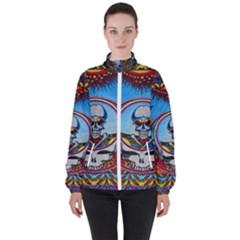 Grateful Dead Wallpapers Women s High Neck Windbreaker by Sapixe