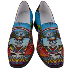 Grateful Dead Wallpapers Women s Chunky Heel Loafers by Sapixe