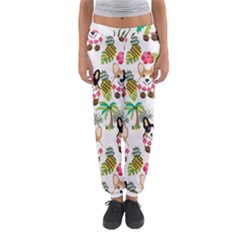 Corgis Hula Pattern Women s Jogger Sweatpants by Sapixe