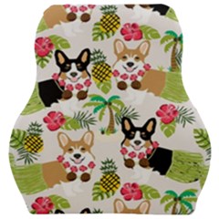 Corgis Hula Pattern Car Seat Velour Cushion  by Sapixe