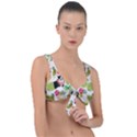 Corgis Hula Pattern Front Tie Bikini Top View1