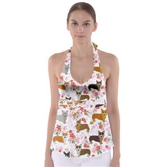 Corgis Corgi Pattern Babydoll Tankini Top by Sapixe