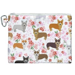 Corgis Corgi Pattern Canvas Cosmetic Bag (xxl) by Sapixe