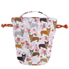 Corgis Corgi Pattern Drawstring Bucket Bag by Sapixe