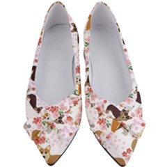 Corgis Corgi Pattern Women s Bow Heels