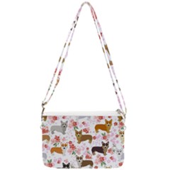 Corgis Corgi Pattern Double Gusset Crossbody Bag