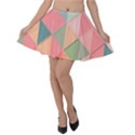 Background Geometric Triangle Velvet Skater Skirt View1