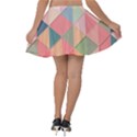 Background Geometric Triangle Velvet Skater Skirt View2