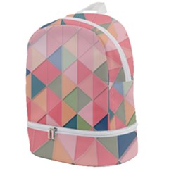 Background Geometric Triangle Zip Bottom Backpack