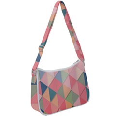 Background Geometric Triangle Zip Up Shoulder Bag