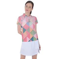 Background Geometric Triangle Women s Polo Tee