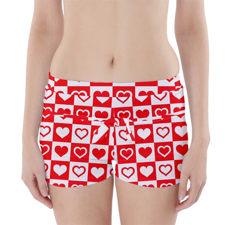 Background Card Checker Chequered Boyleg Bikini Wrap Bottoms