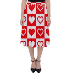 Background Card Checker Chequered Classic Midi Skirt by Sapixe