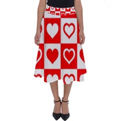 Background Card Checker Chequered Perfect Length Midi Skirt by Sapixe