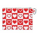 Background Card Checker Chequered Canvas Cosmetic Bag (XL) View2