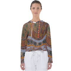 Aboriginal Traditional Pattern Women s Slouchy Sweat