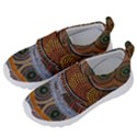 Aboriginal Traditional Pattern Kids  Velcro No Lace Shoes View2