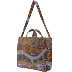 Aboriginal Traditional Pattern Square Shoulder Tote Bag by Sapixe