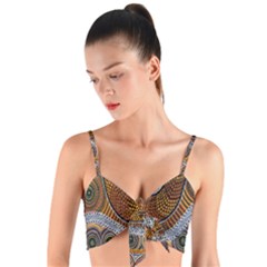 Aboriginal Traditional Pattern Woven Tie Front Bralet