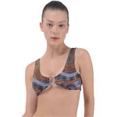 Aboriginal Traditional Pattern Ring Detail Bikini Top