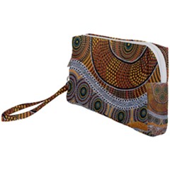 Aboriginal Traditional Pattern Wristlet Pouch Bag (small)