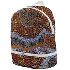 Aboriginal Traditional Pattern Zip Bottom Backpack