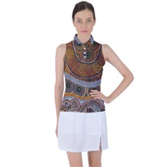 Aboriginal Traditional Pattern Women’s Sleeveless Polo Tee