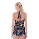 Music Pattern Boyleg Halter Swimsuit  View2