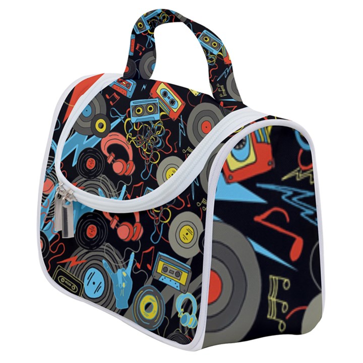 Music Pattern Satchel Handbag