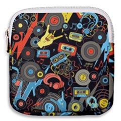 Music Pattern Mini Square Pouch by Sapixe