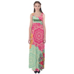 Art Abstract Pattern Empire Waist Maxi Dress by Sapixe