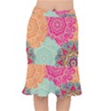 Art Abstract Pattern Short Mermaid Skirt View1