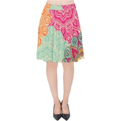 Art Abstract Pattern Velvet High Waist Skirt by Sapixe