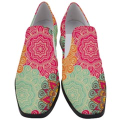 Art Abstract Pattern Women Slip On Heel Loafers by Sapixe