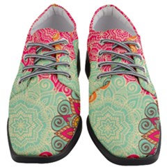 Art Abstract Pattern Women Heeled Oxford Shoes