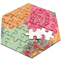 Art Abstract Pattern Wooden Puzzle Hexagon View2