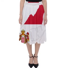 Monaco Country Europe Flag Borders Classic Midi Skirt by Sapixe