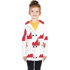 Monaco Country Europe Flag Borders Kids  Double Breasted Button Coat by Sapixe