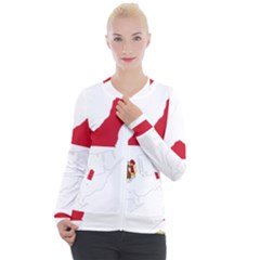 Monaco Country Europe Flag Borders Casual Zip Up Jacket by Sapixe