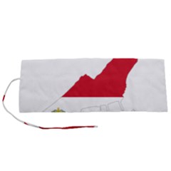 Monaco Country Europe Flag Borders Roll Up Canvas Pencil Holder (s) by Sapixe