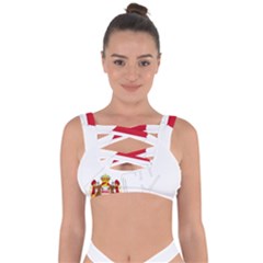 Monaco Country Europe Flag Borders Bandaged Up Bikini Top