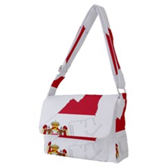 Monaco Country Europe Flag Borders Full Print Messenger Bag (m)